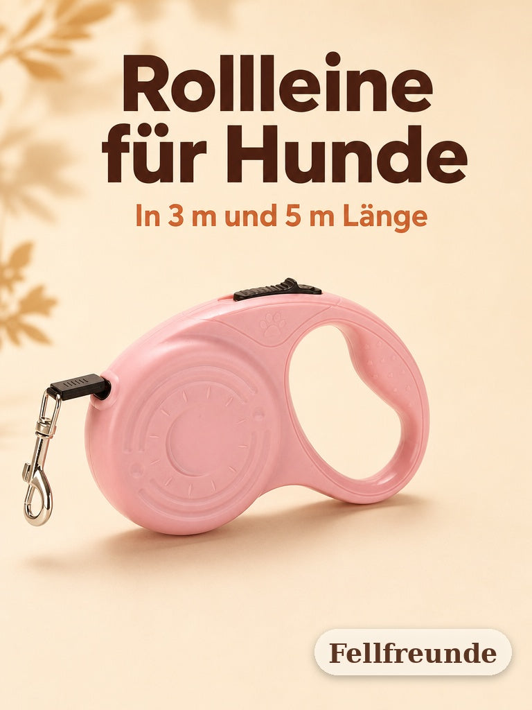Rollleine für Hunde in Rosa, 3 m und 5 m Länge (1)