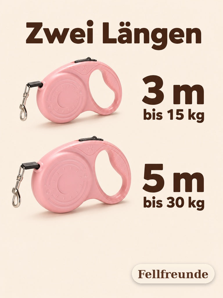 Rollleine in zwei Längen: 3 m bis 15 kg, 5 m bis 30 kg (6)