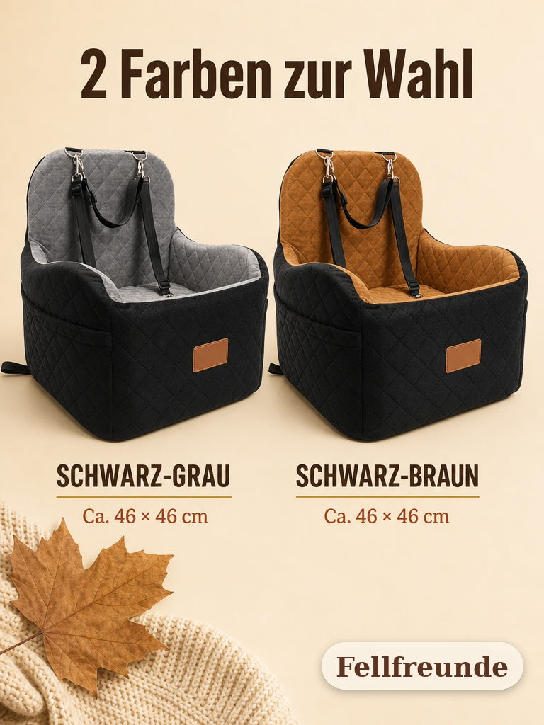 Hunde-Autositz in Schwarz-Grau und Schwarz-Braun (6)