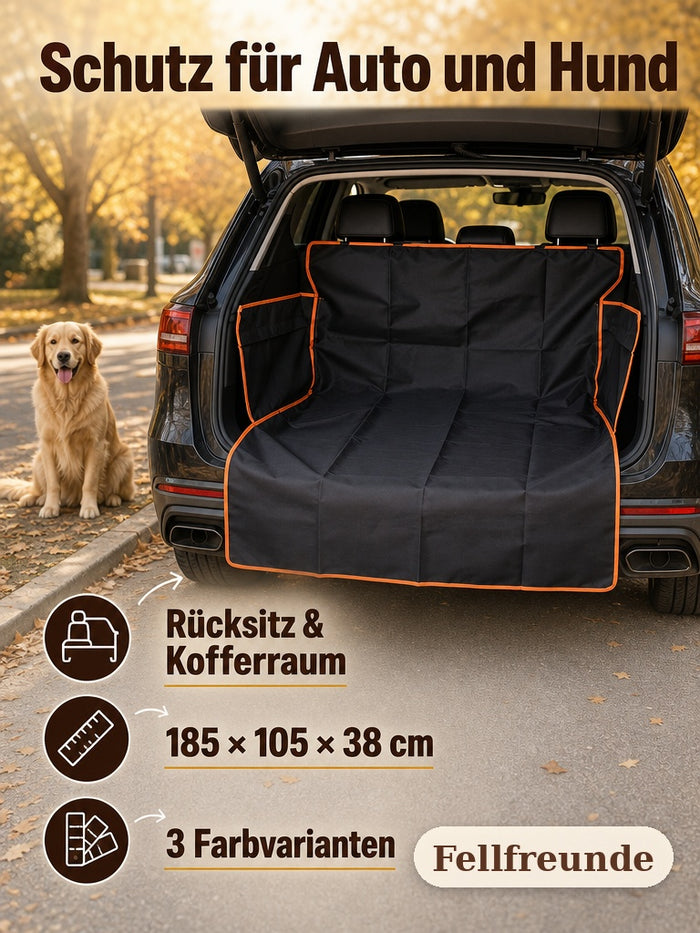 Kofferraumschutz für Rücksitz und Kofferraum, 185 × 105 × 38 cm, 3 Farbvarianten