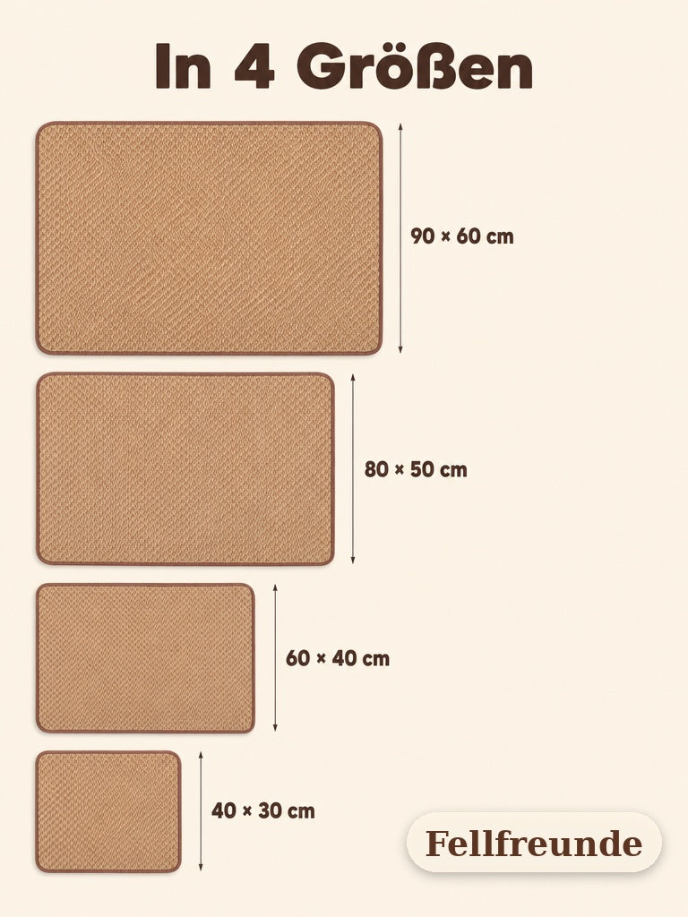 Sisal-Kratzmatte in 4 Größen: 40×30, 60×40, 80×50 und 90×60 cm (6)