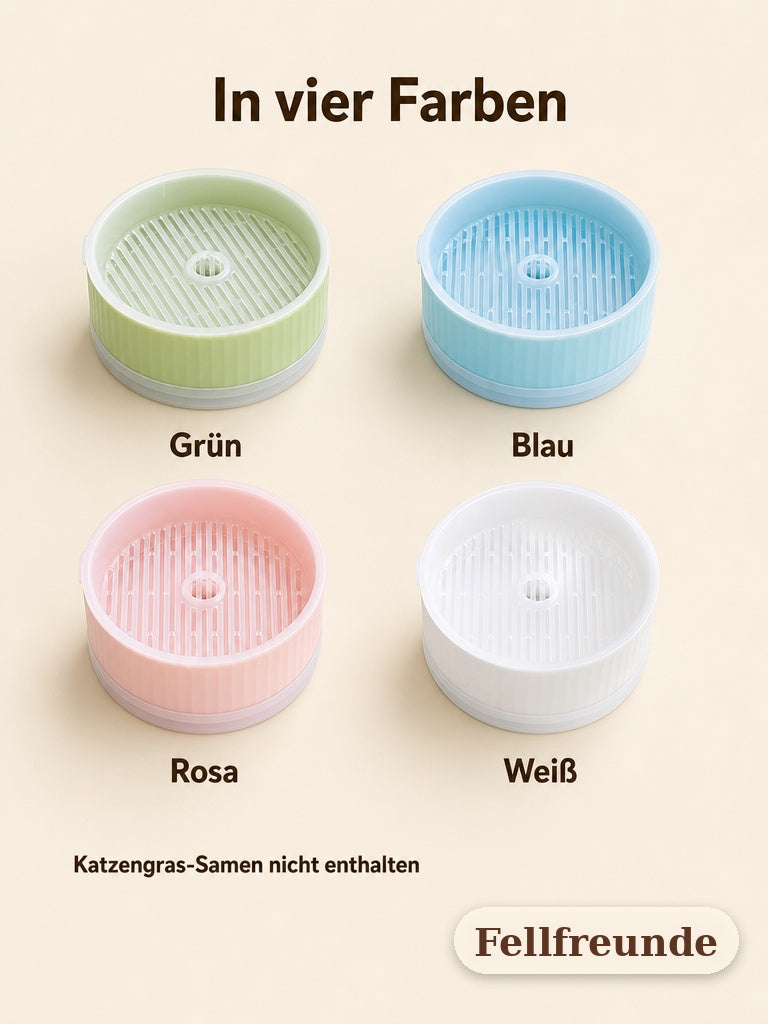 Anzuchtschale für Katzengras in vier Farben: Grün, Blau, Rosa, Weiß (6)