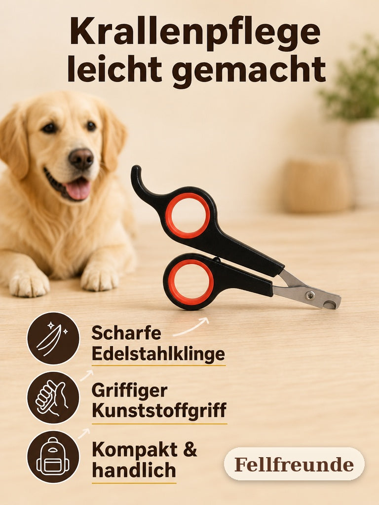 Krallenschere für Hunde mit Vorteilen: Edelstahlklinge, griffiger Kunststoffgriff, kompakt (2)