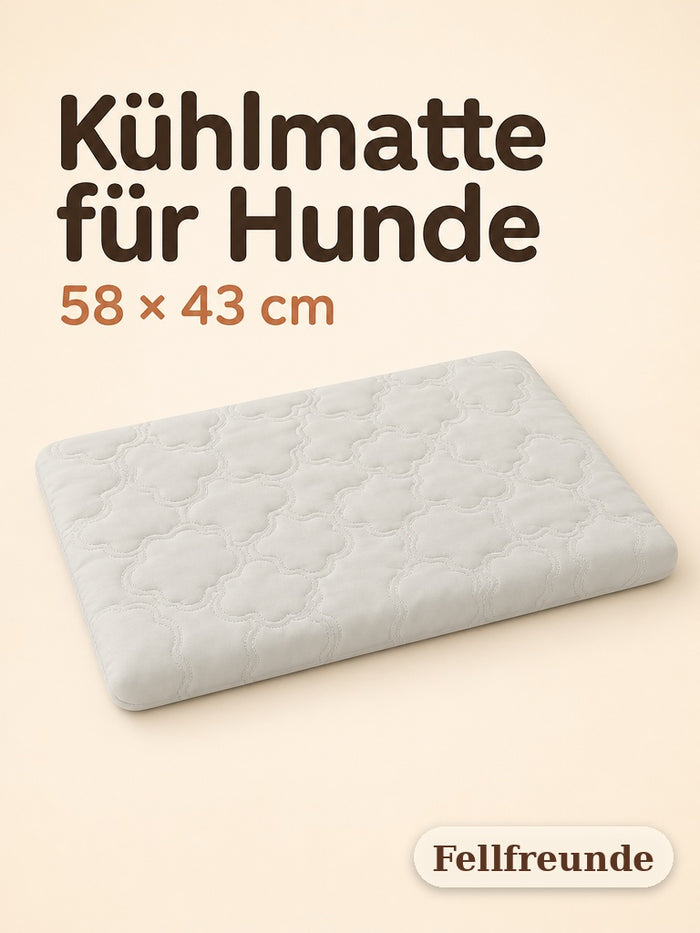 Kühlmatte für Hunde 58 × 43 cm in Grau, gesteppte Liegematte