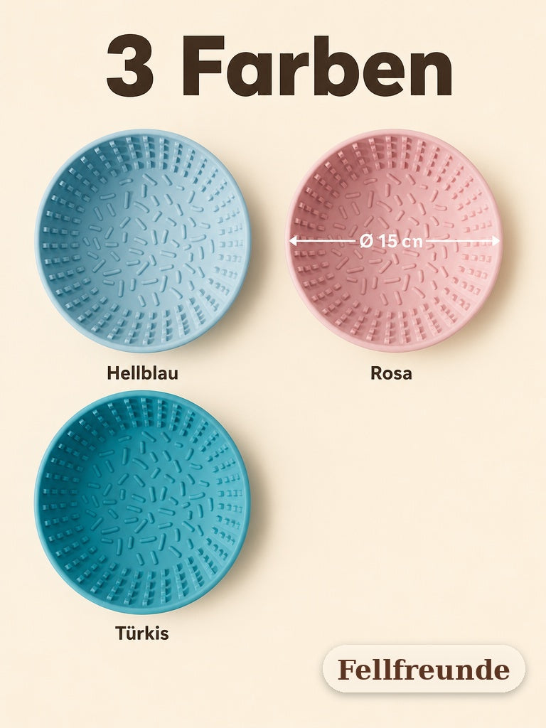 Silikon-Leckmatte für Hunde in drei Farben, Durchmesser 15 cm (6)