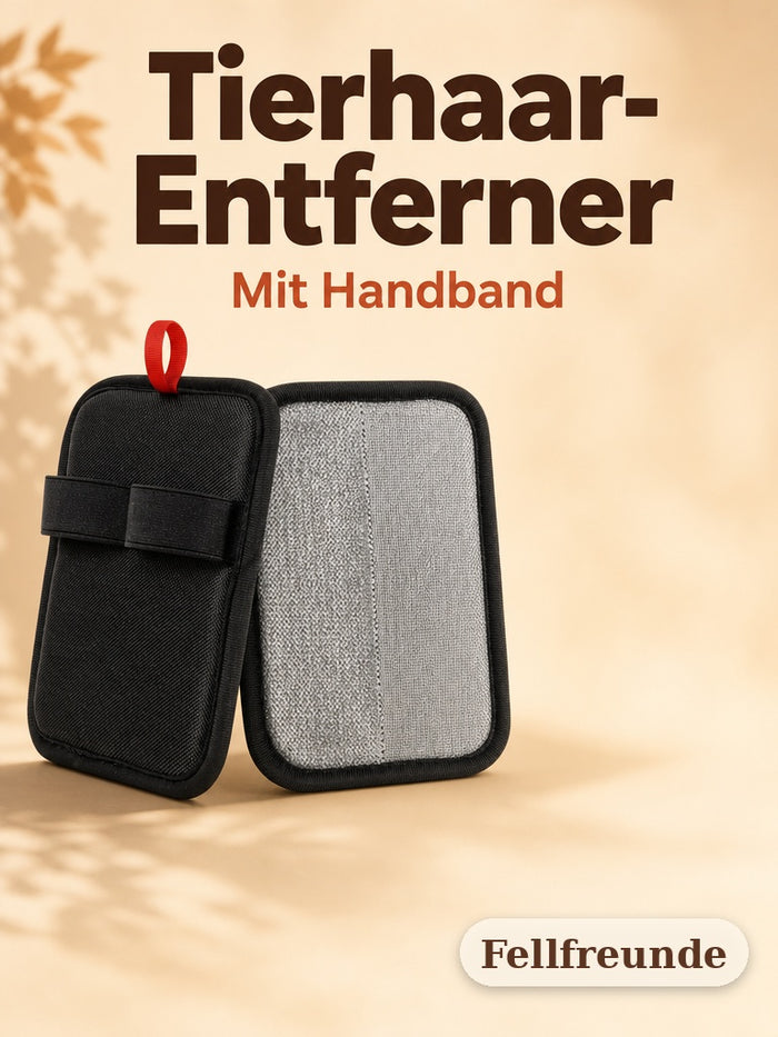 Tierhaar-Entferner mit Handband, Vorder- und Rückseite