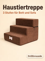 Haustiertreppe 3 Stufen – Hundetreppe & Katzentreppe für Bett & Sofa Bild 1
