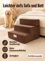 Haustiertreppe 3 Stufen – Hundetreppe & Katzentreppe für Bett & Sofa Bild 2