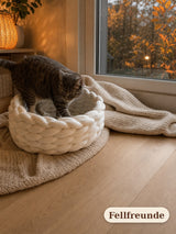 Katzenbett rund aus Plüsch – Kuschelkissen für Katzen Bild 5