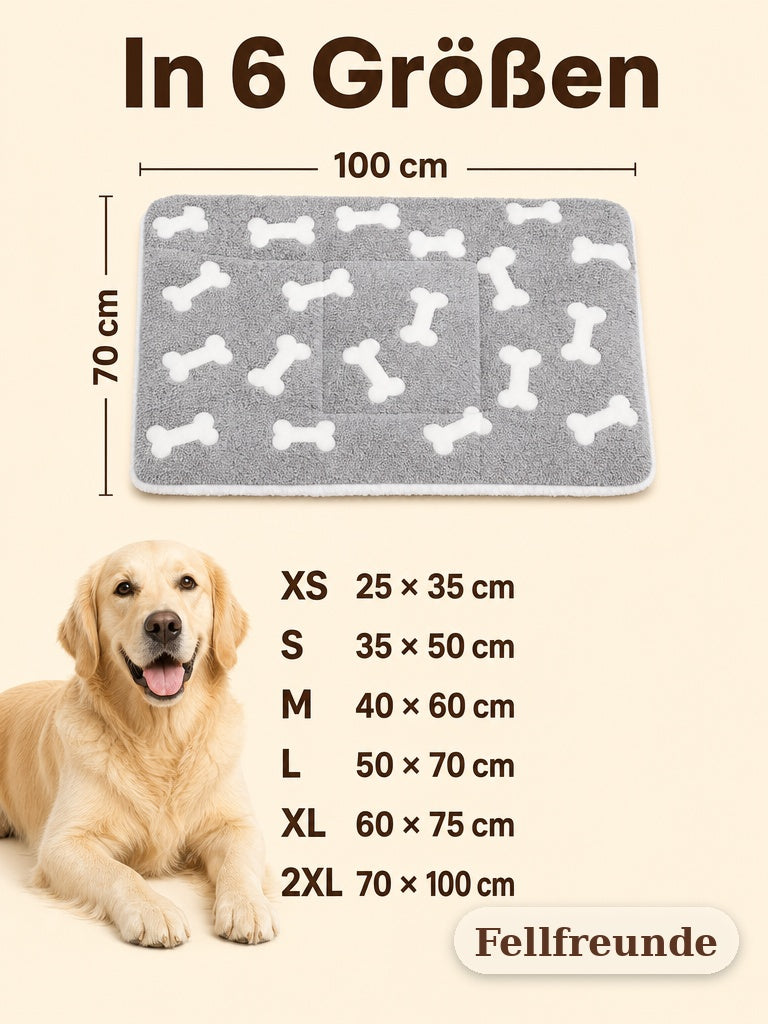 Plüsch-Liegematte für Hunde in den Größen XS bis 2XL mit Maßen (6)