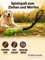 Zerrseil mit Ball für Hunde – Hundespielzeug zum Ziehen & Werfen Bild 2